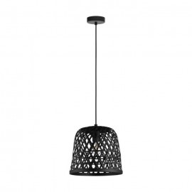 Eglo-KIRKCOLM Pendant Light - Wood Shade